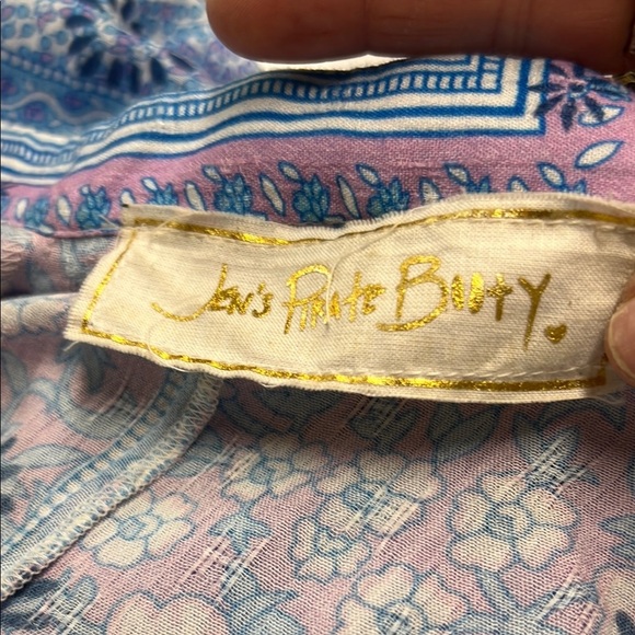 Jen's Pirate Booty NWOT Blue and Purple Hyacinth Wide Leg Jumpsuit - Picture 7 of 13